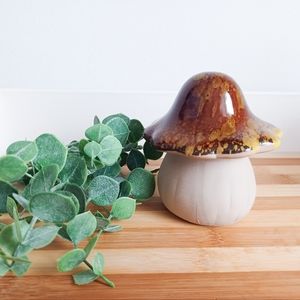 MCM Style Drip Glaze Ceramic Clay Mushroom